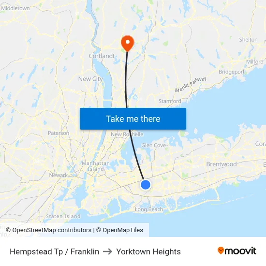 Hempstead Tp / Franklin to Yorktown Heights map