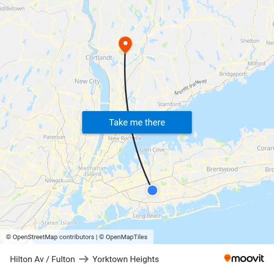 Hilton Av / Fulton to Yorktown Heights map