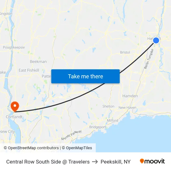 Central Row South Side @ Travelers to Peekskill, NY map