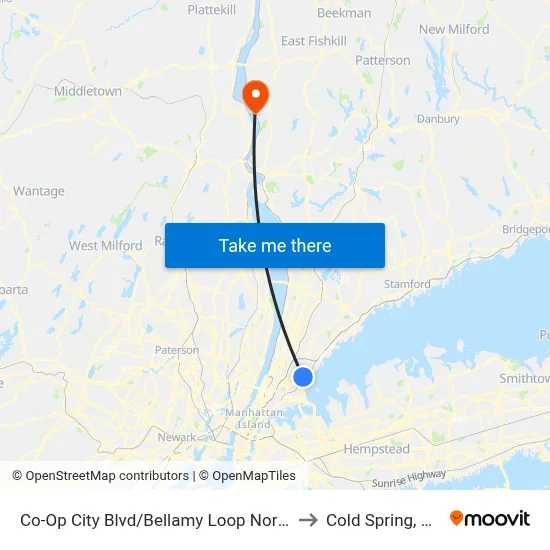 Co-Op City Blvd/Bellamy Loop North to Cold Spring, NY map