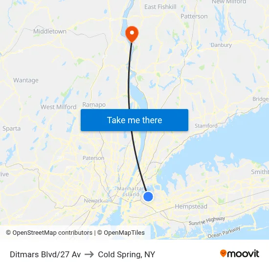 Ditmars Blvd/27 Av to Cold Spring, NY map