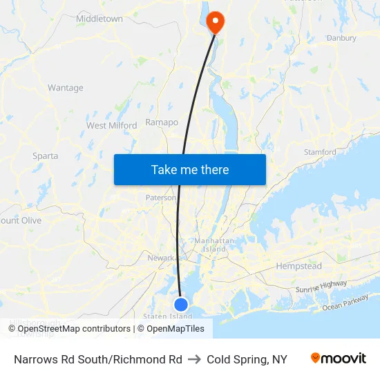 Narrows Rd South/Richmond Rd to Cold Spring, NY map
