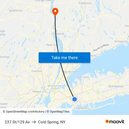 237 St/129 Av to Cold Spring, NY map