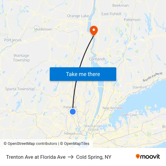 Trenton Ave at Florida Ave to Cold Spring, NY map