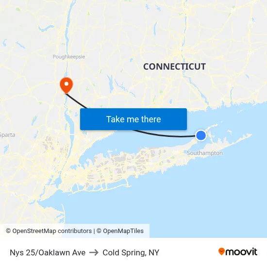 Nys 25/Oaklawn Ave to Cold Spring, NY map