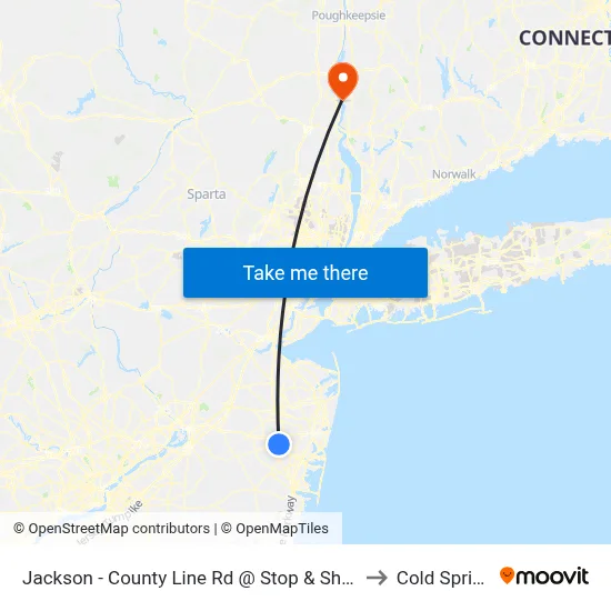 Jackson - County Line Rd @ Stop & Shop (Southbound) to Cold Spring, NY map