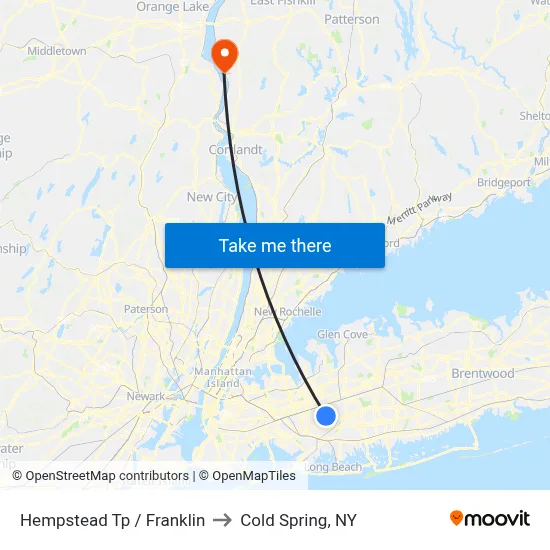 Hempstead Tp / Franklin to Cold Spring, NY map