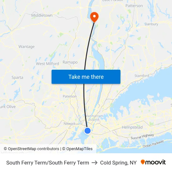 South Ferry Term/South Ferry Term to Cold Spring, NY map