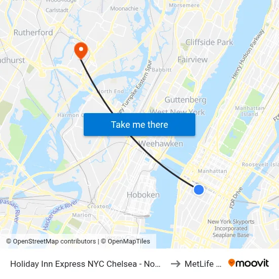 Holiday Inn Express NYC Chelsea - NoMad Area by IHG, New York to MetLife Stadium map