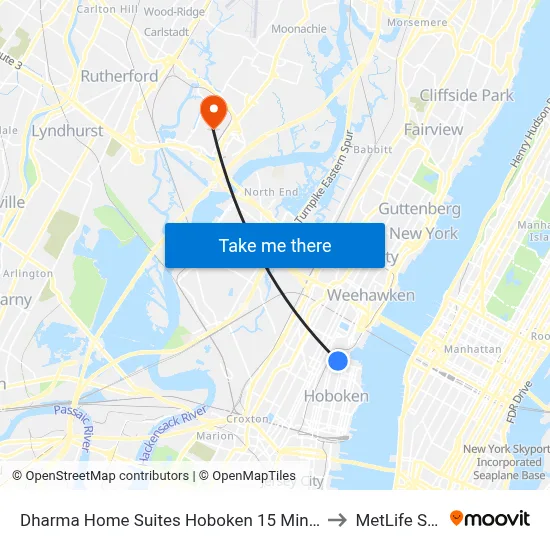 Dharma Home Suites Hoboken 15 Min to Metlife Stadium to MetLife Stadium map