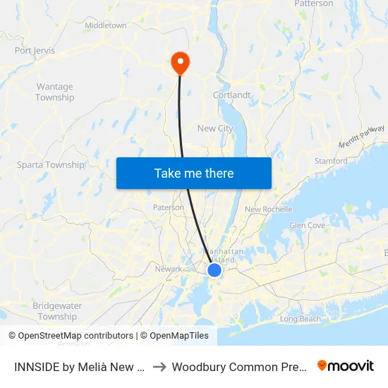 INNSIDE by Melià New York Nomad to Woodbury Common Premium Outlets map