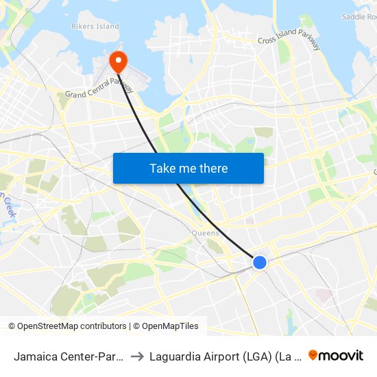 Jamaica Center-Parsons/Archer to Laguardia Airport (LGA) (La Guardia Airport) map