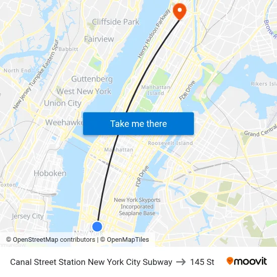 Canal Street Station New York City Subway to 145 St map