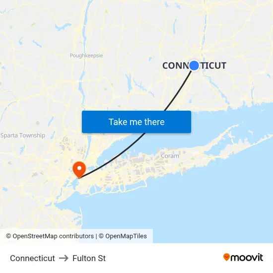 Connecticut to Fulton St map