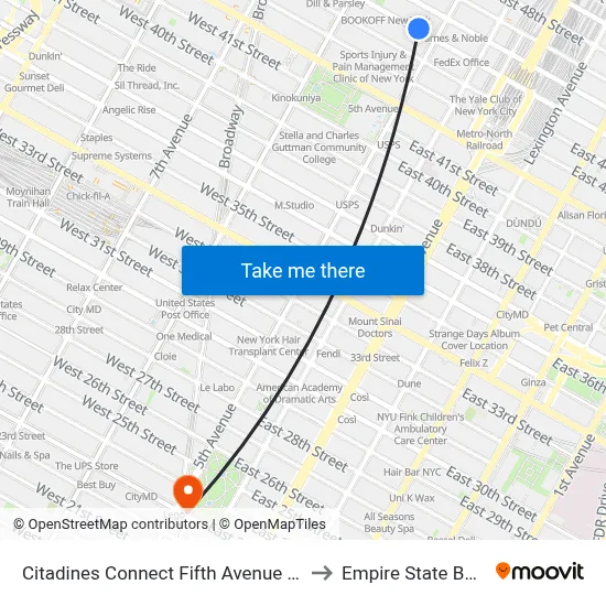 Citadines Connect Fifth Avenue New York to Empire State Building map