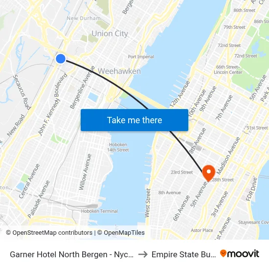 Garner Hotel North Bergen - Nyc Gateway to Empire State Building map