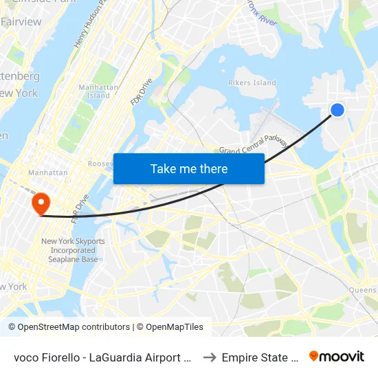 voco Fiorello - LaGuardia Airport by IHG, Queens to Empire State Building map