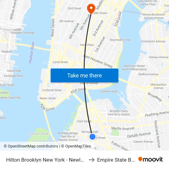 Hilton Brooklyn New York - Newly Renovated to Empire State Building map