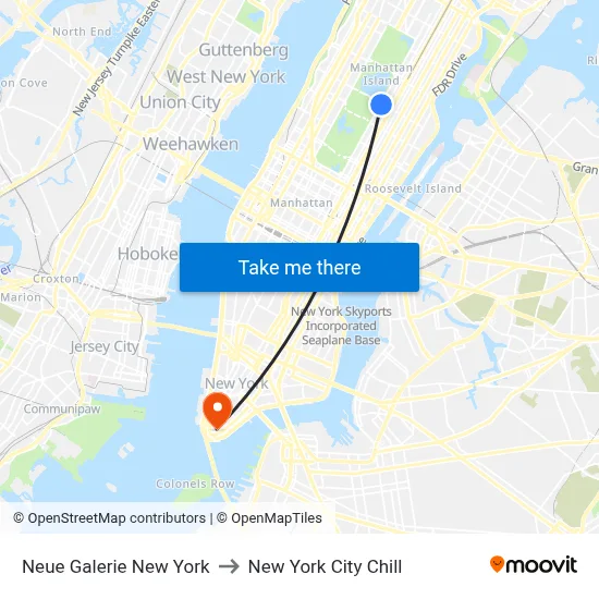 Neue Galerie New York to New York City Chill map
