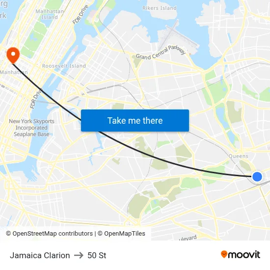 Jamaica Clarion, 138-05 Jamaica Ave to 50 St map