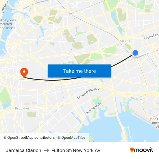 Jamaica Clarion, 138-05 Jamaica Ave to Fulton St/New York Av map