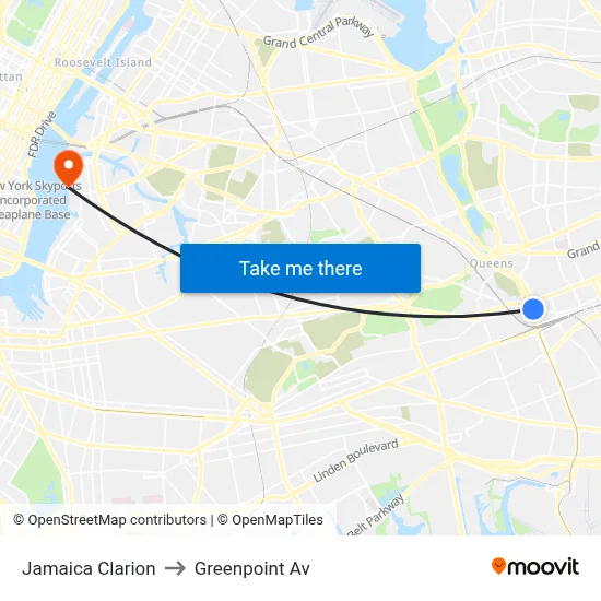 Jamaica Clarion, 138-05 Jamaica Ave to Greenpoint Av map