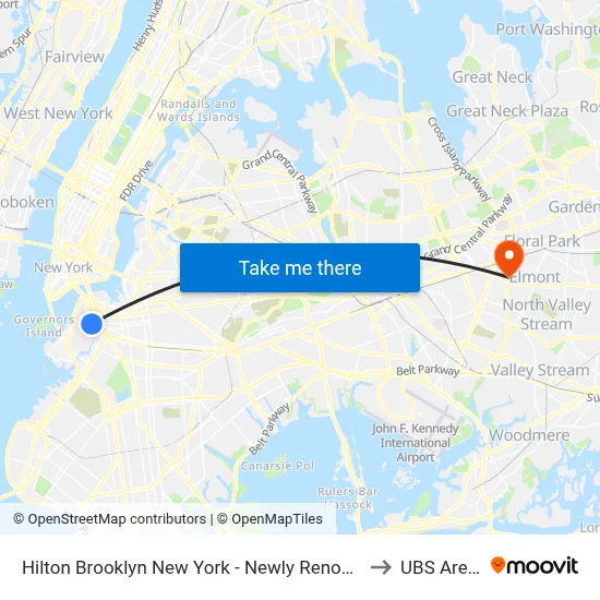 Hilton Brooklyn New York - Newly Renovated to UBS Arena map