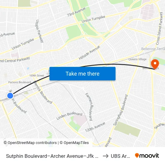 Sutphin Boulevard–Archer Avenue–Jfk Airport to UBS Arena map