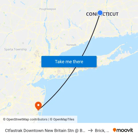 Ctfastrak Downtown New Britain Stn @ Bay B to Brick, NJ map