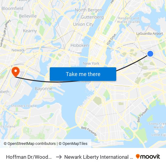 Hoffman Dr/Woodhaven Blvd to Newark Liberty International Airport (EWR) map