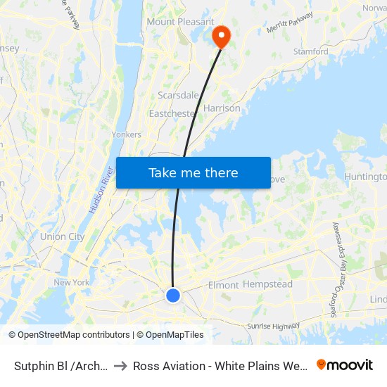 Sutphin Blvd/Archer Av to Ross Aviation - White Plains West (HPN) with ...