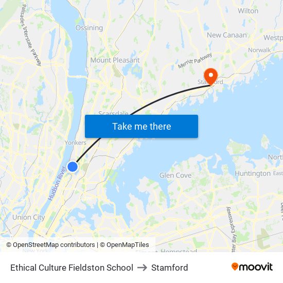 Ethical Culture Fieldston School to Stamford map