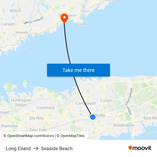 Long Eiland to Seaside Beach map
