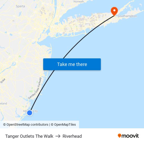Tanger Outlets The Walk to Riverhead map