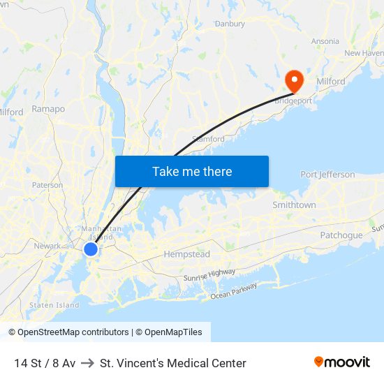 14 St / 8 Av to St. Vincent's Medical Center map