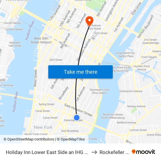 Holiday Inn Lower East Side an IHG Hotel New York to Rockefeller Center map