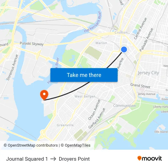 Journal Squared 1 to Droyers Point map