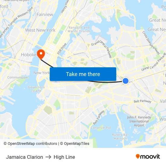 Jamaica Clarion to High Line map