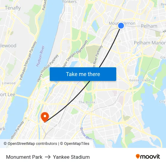 Monument Park to Yankee Stadium map