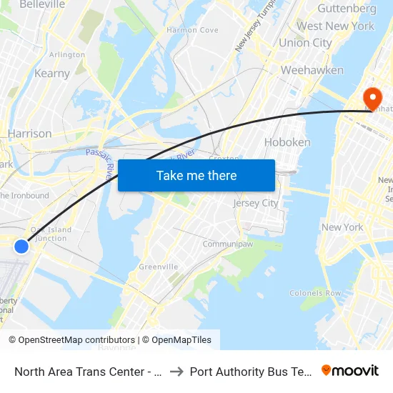 North Area Trans Center - Port St to Port Authority Bus Terminal map