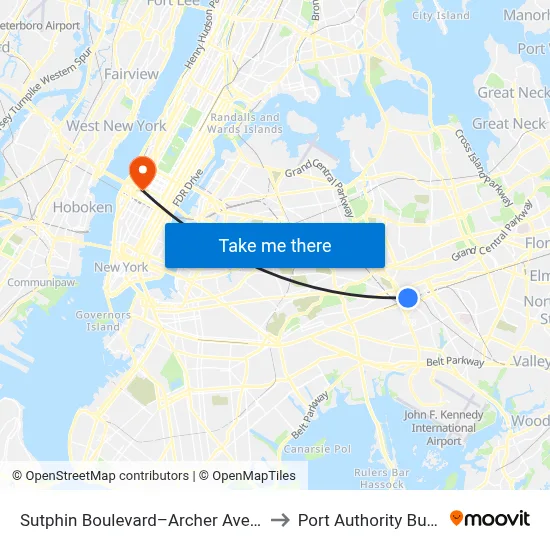 Sutphin Boulevard–Archer Avenue–Jfk Airport to Port Authority Bus Terminal map