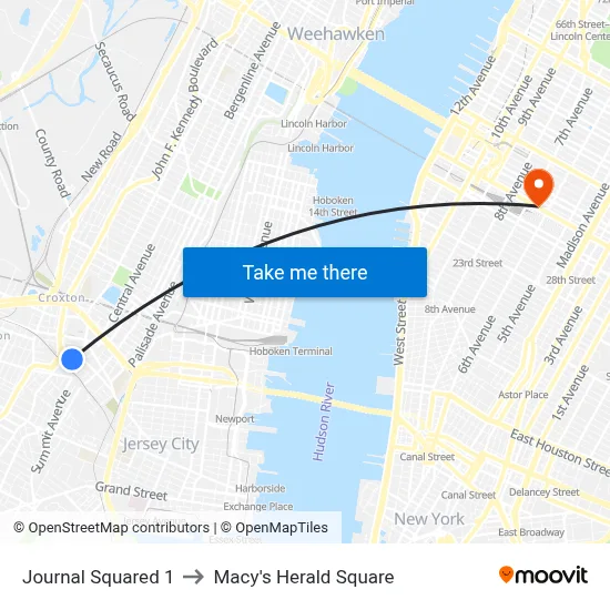 Journal Squared 1 to Macy's Herald Square map