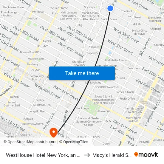 WestHouse Hotel New York, an SLH Hotel to Macy's Herald Square map