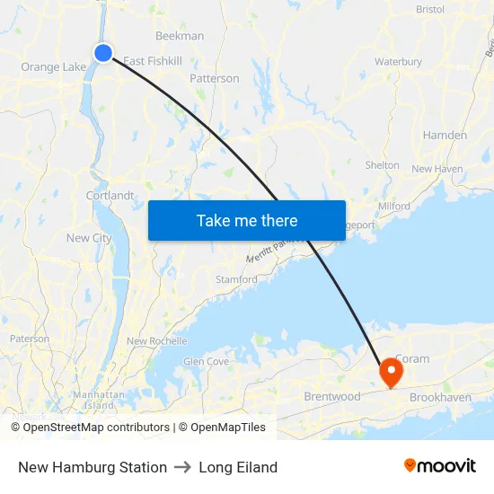 New Hamburg Station to Long Eiland map