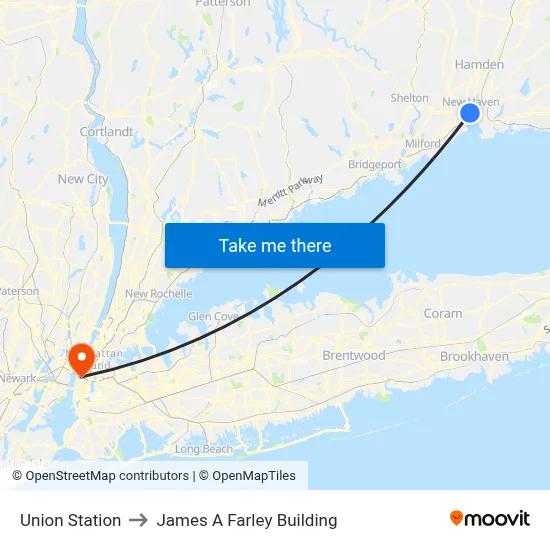 Union Station to James A Farley Building map