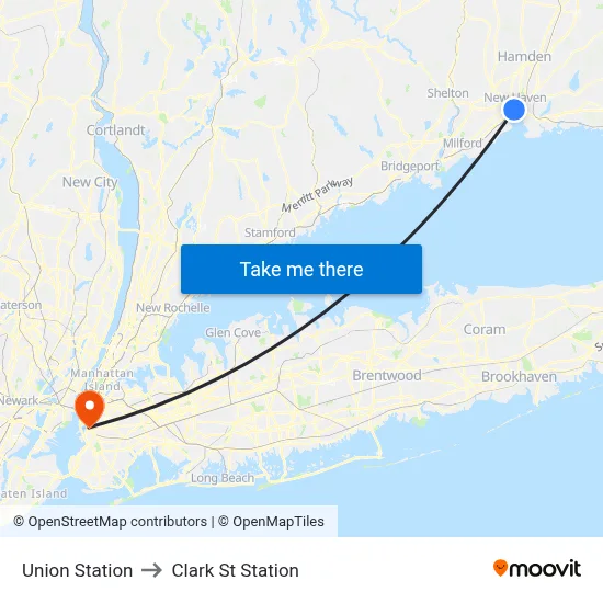Union Station to Clark St Station map