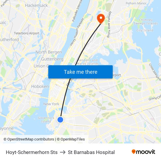 Hoyt-Schermerhorn Sts to St Barnabas Hospital map