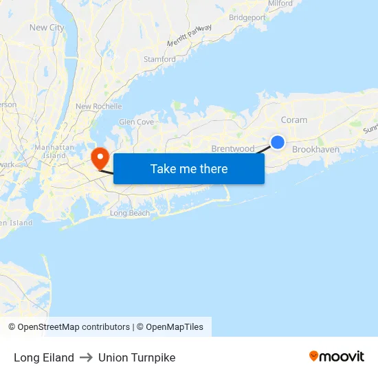 Long Eiland to Union Turnpike map