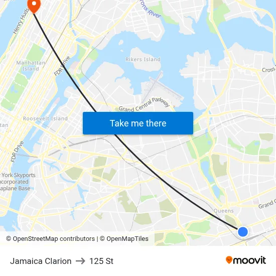 Jamaica Clarion, 138-05 Jamaica Ave to 125 St map
