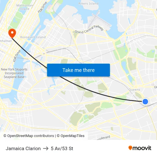 Jamaica Clarion, 138-05 Jamaica Ave to 5 Av/53 St map